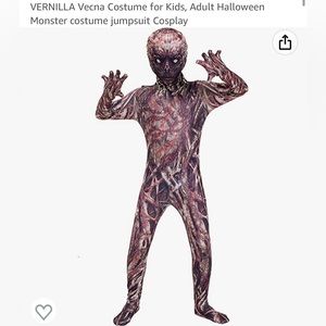 Vecna Costume for Kids Halloween Monster costume jumpsuit Cosplay (not in OG bag